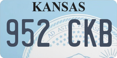 KS license plate 952CKB