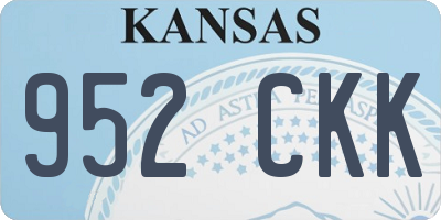 KS license plate 952CKK
