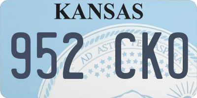 KS license plate 952CKO