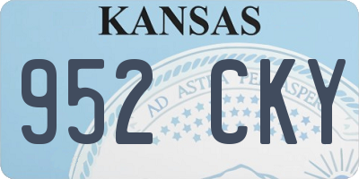 KS license plate 952CKY