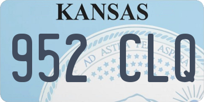 KS license plate 952CLQ