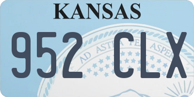 KS license plate 952CLX