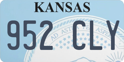 KS license plate 952CLY