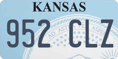 KS license plate 952CLZ