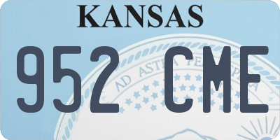 KS license plate 952CME