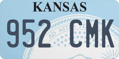 KS license plate 952CMK