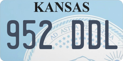 KS license plate 952DDL
