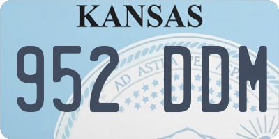KS license plate 952DDM