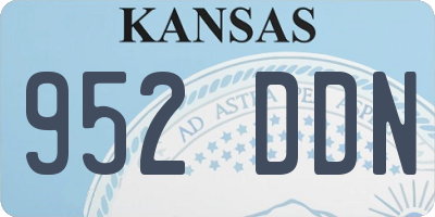 KS license plate 952DDN