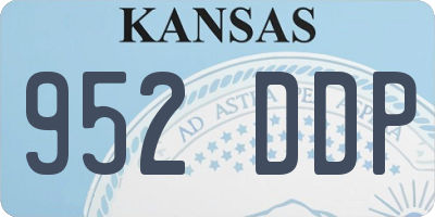 KS license plate 952DDP