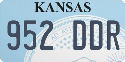 KS license plate 952DDR