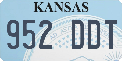 KS license plate 952DDT