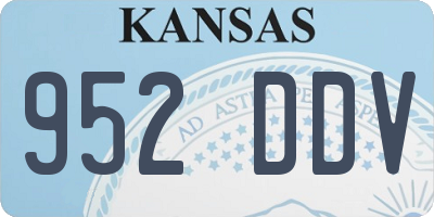 KS license plate 952DDV