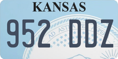 KS license plate 952DDZ