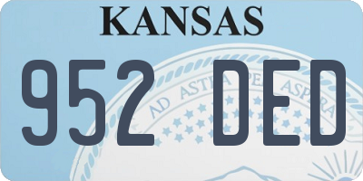 KS license plate 952DED