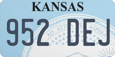 KS license plate 952DEJ