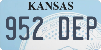 KS license plate 952DEP