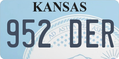 KS license plate 952DER