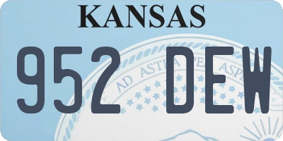 KS license plate 952DEW