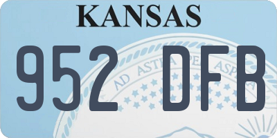 KS license plate 952DFB