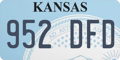 KS license plate 952DFD