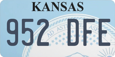 KS license plate 952DFE