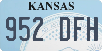 KS license plate 952DFH