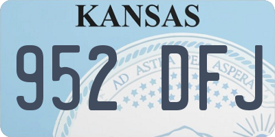 KS license plate 952DFJ