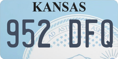 KS license plate 952DFQ