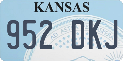 KS license plate 952DKJ