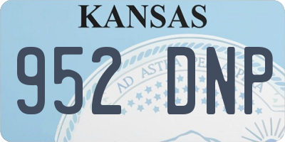 KS license plate 952DNP