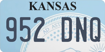 KS license plate 952DNQ