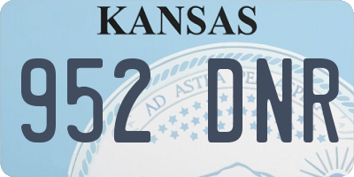 KS license plate 952DNR