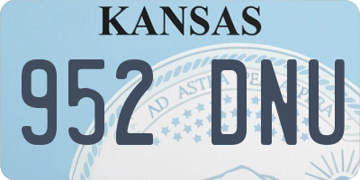 KS license plate 952DNU