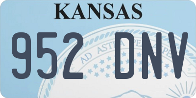KS license plate 952DNV