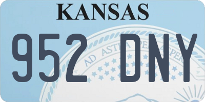 KS license plate 952DNY