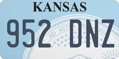 KS license plate 952DNZ