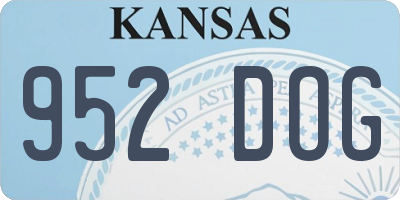 KS license plate 952DOG