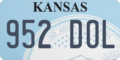 KS license plate 952DOL