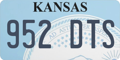 KS license plate 952DTS