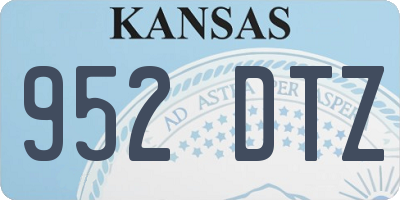 KS license plate 952DTZ