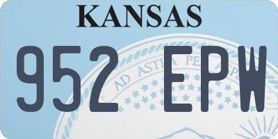 KS license plate 952EPW