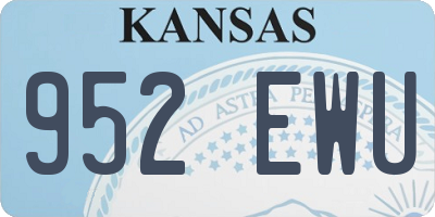 KS license plate 952EWU