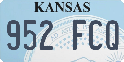 KS license plate 952FCQ