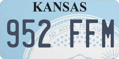 KS license plate 952FFM