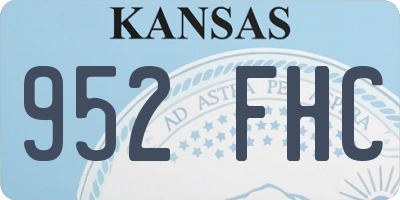 KS license plate 952FHC