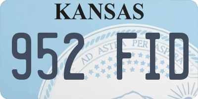 KS license plate 952FID