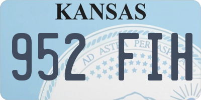 KS license plate 952FIH
