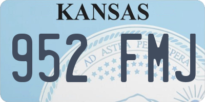 KS license plate 952FMJ
