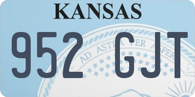 KS license plate 952GJT